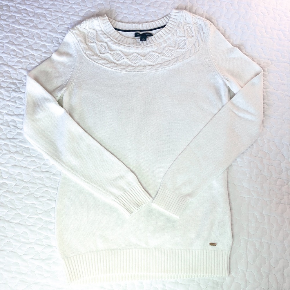 Tommy Hilfiger Off White Knit Sweater Sz S/P